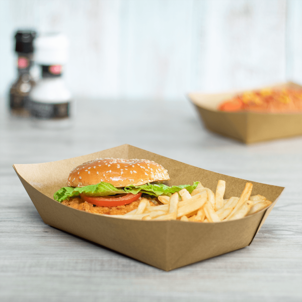 5.0 lb Food Tray - Kraft - 500 Trays Per Case