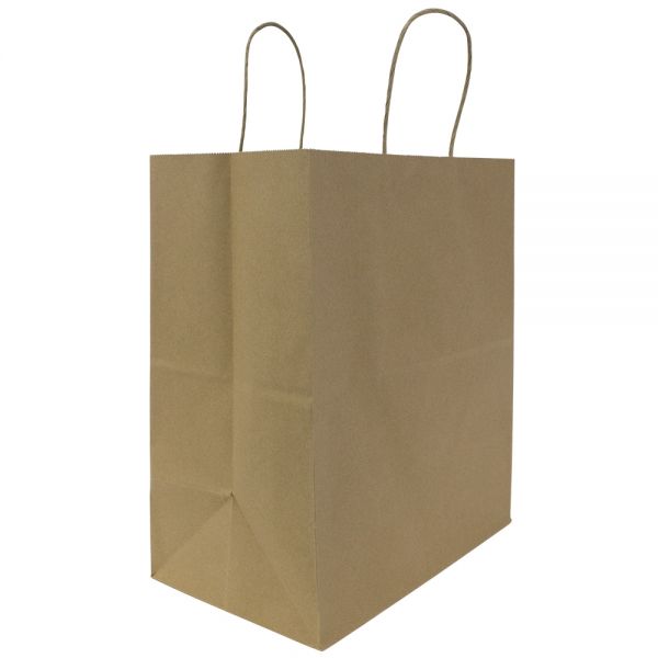 Karat Malibu (Large) Paper Shopping Bags - Kraft - 250 Bags