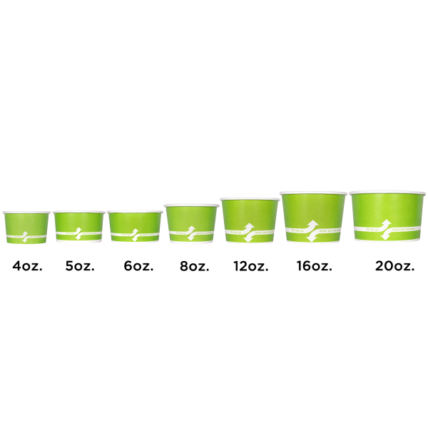 Karat 16oz Food Containers - Green (112mm) - 1,000 ct