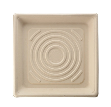 10.25" COMPOSTABLE (PFAS FREE) SQUARE TRAY - 1.2" (200/Case)
