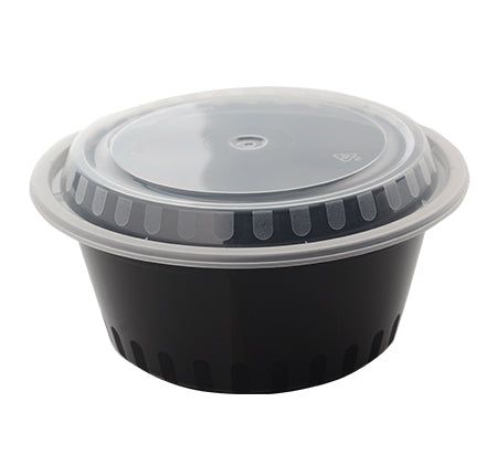Fineline Settings 17CPRB38: 7.25" - 38 oz Round Bowl W/Lid (150 Sets Per Case)