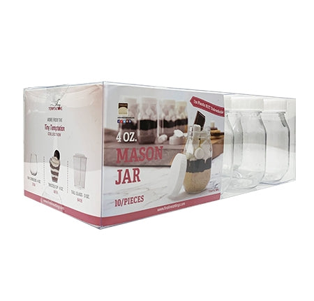 4 oz. Mini Mason Jar Combo with Lid (120/case) - Paper Supplies Plus