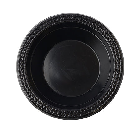 12OZ BLACK PLASTIC BOWL, POLYPROPYLENE (800 PER CASE)