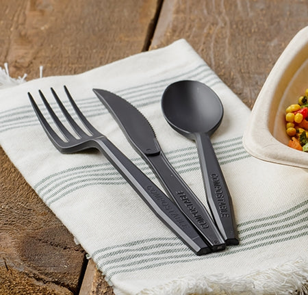 6.2" SPOON CPLA (Compostable)- 1000/CS - Paper Supplies Plus