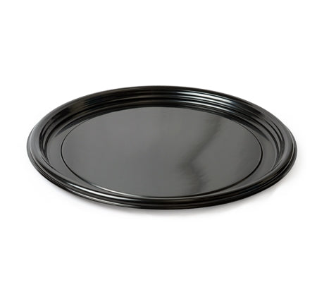 16" PET Thermoform Round Black Tray (25/CS)