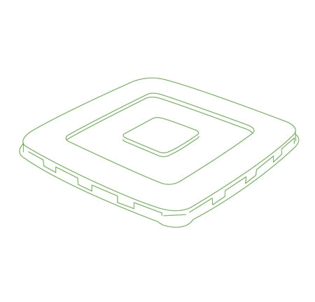 7" FLAT LID FOR SQUARE BOWLS (300/CS)