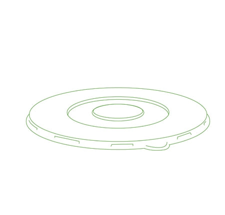 8" FLAT LID FOR ROUND BOWLS (300/CS)