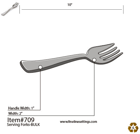10" Silver Serving Forks (60/CS) - Paper Supplies Plus