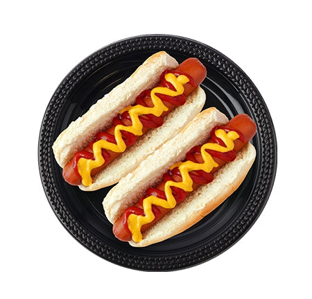 10.25'' ROUND BLACK PLASTIC PLATE, POLYPROPYLENE (400 PER CASE)