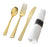 Napkin Roll - With Gold Fork, Knife, Spoon (70 Sets Per Case)