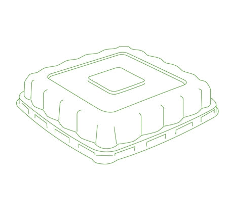 7" DOME LID FOR SQUARE BOWLS (300/CS)