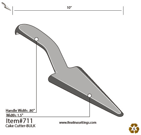 Silver Cake Cutter (40/CS) - Paper Supplies Plus