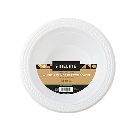 12OZ WHITE PLASTIC BOWL, POLYPROPYLENE (800 PER CASE)