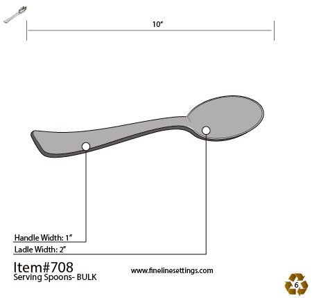 10" Silver Serving Spoons (60/CS) - Paper Supplies Plus