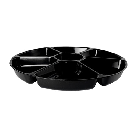 16" BLACK - 7  DEEP COMPARTMENT TRAY-12/CS