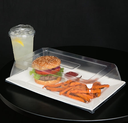 13" X 8" - DOME LID W/VENT FOR RECTANGULAR PLATE (120/CS)