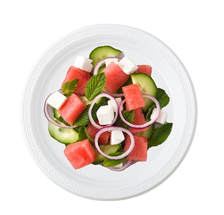 9'' ROUND WHITE PLASTIC PLATE, POLYPROPYLENE (400 PER CASE)