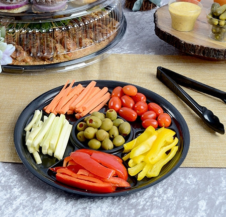 12" - 6 COMPARTMENT TRAY, POLYPRO (50 Trays Per Case)