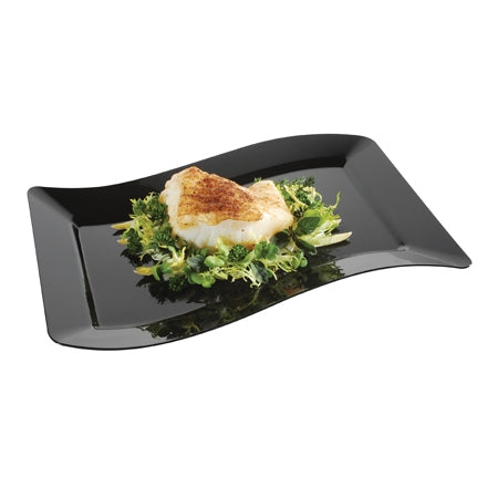 7.5" x 12" Wave-trends Rectangular Luncheon Plate (120/CS) - Paper Supplies Plus