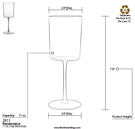 11 oz. Wine Glasses (72/CS) - Paper Supplies Plus