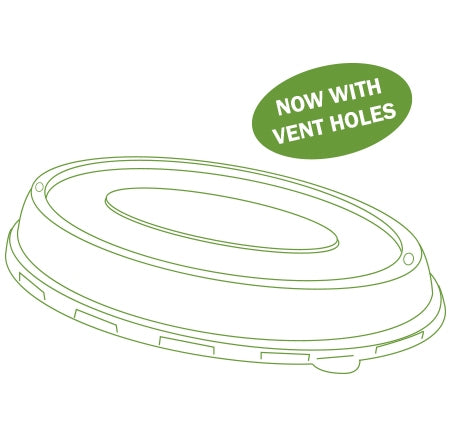 9.5" X 6" DOME LID FOR 24 OZ. OVAL BOWL (250 PER CASE)