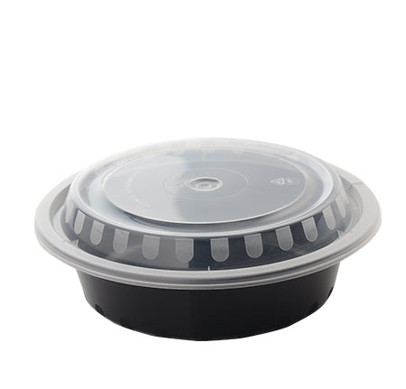 Fineline Settings 17CPRB16: 16 oz Round Bowl W/Lid (150 Sets Per Case)