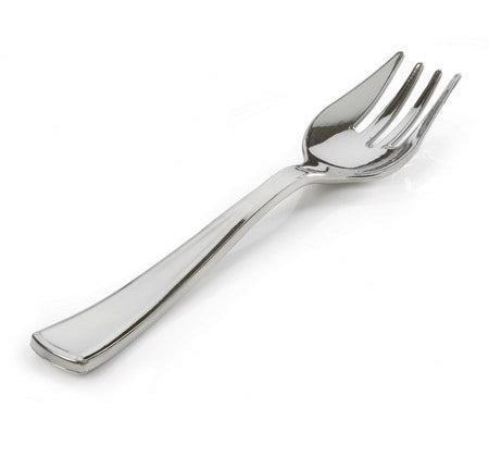 10" Silver Serving Forks (60/CS) - Paper Supplies Plus