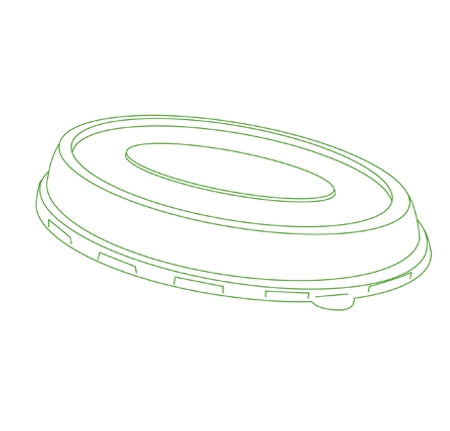 10" X 7.5" DOME LID FOR 32 OZ. OVAL BOWL (250 PER CASE)