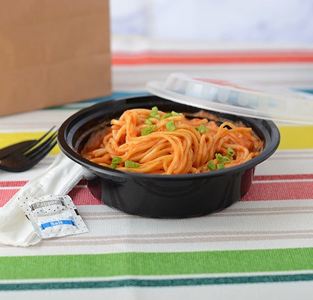 Fineline Settings 17CPRB16: 16 oz Round Bowl W/Lid (150 Sets Per Case)