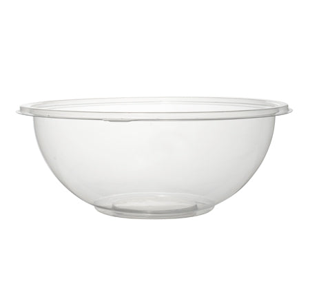 100 PACK] 48oz Clear Disposable Salad Bowls with Lids - Clear