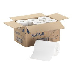 SofPull®™  9" Paper Towel Roll, White, (6 Rolls/CS) - Paper Supplies Plus