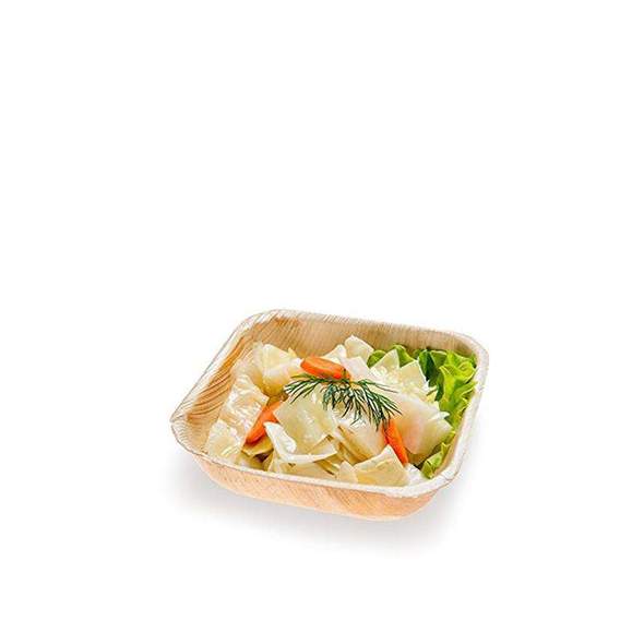 12 oz. Square Palm Leaf Eco Friendly Disposable Soup Bowls (100 Per Case)