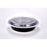 Sunrise Brands SR-9048B - 9" 48 oz. Microwaveable Round Container and Lid Combo, Black Base/Clear Lid, 150 ct.