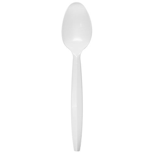 MEDIUM WEIGHT PP TEA SPOONS DISPOSABLE, WHITE, BULK PACKED (1000/CS)