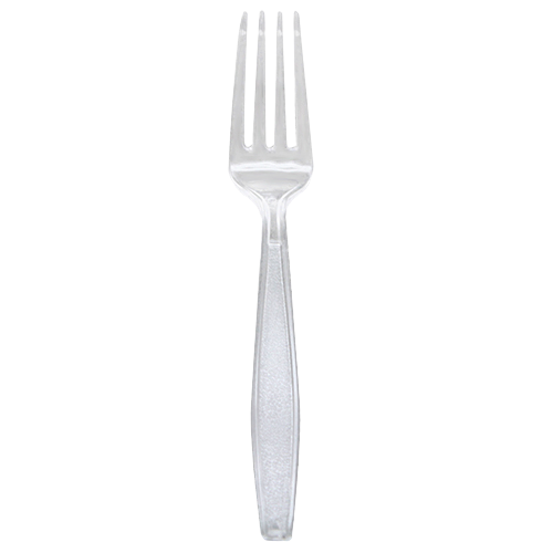 Plastic Heavy Weight Fork (Polystyrene) - Clear - 1,000 Forks