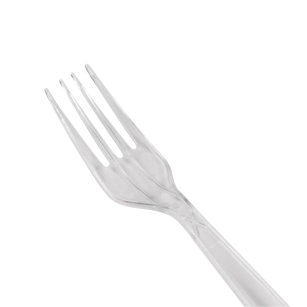 Plastic Heavy Weight Fork (Polystyrene) - Clear - 1,000 Forks