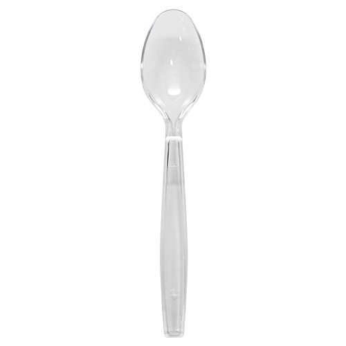 Plastic Extra Heavy Weight Tea Spoon(Polystyrene) - Clear - 1,000 Tea Spoons