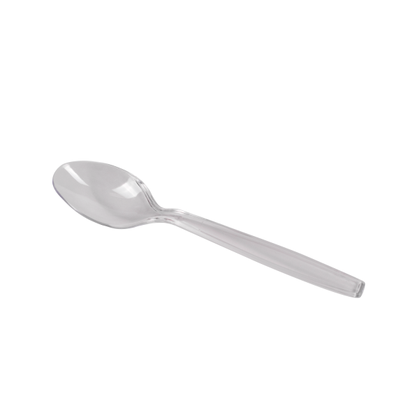 Heavy Weight Clear Plastic Teaspoons — Disposable Cutlery | 1000/Case