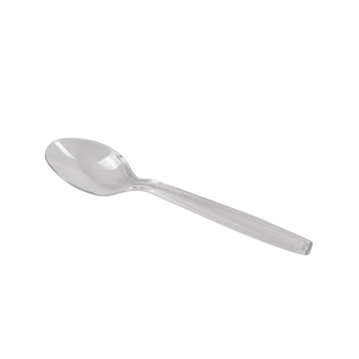 Plastic Extra Heavy Weight Tea Spoon(Polystyrene) - Clear - 1,000 Tea Spoons