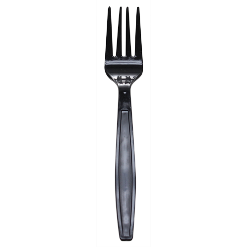 Plastic Heavy Weight Fork (Polypropylene) - Black- 1,000 Forks