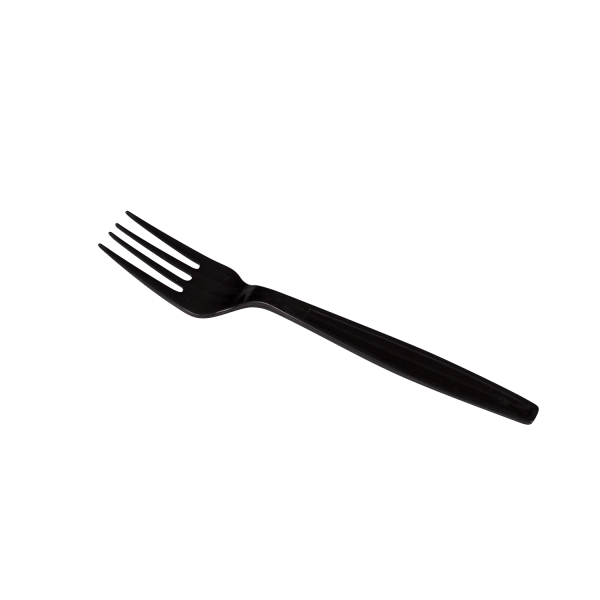 Plastic Extra Heavy Weight Fork (Polypropylene) - Black- 1,000 Forks