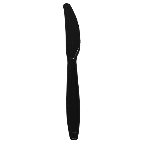 ULINE Plastic Knives Bulk Pack - Heavyweight, Black - Box of 1,000 - S-15784BL